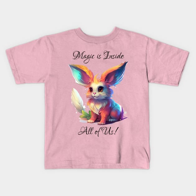 Bunny Magic Kids T-Shirt by DavisDesigns79